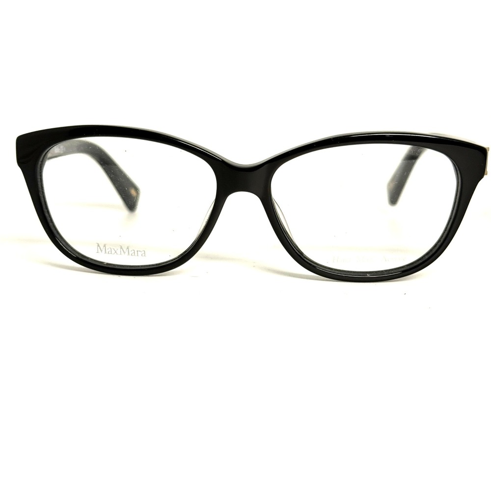 MaxMara MM 1196 807‎ 140 Black Cat Eye Eyeglasses Frames Women 53-14-140